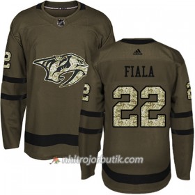 Män Ishockey Nashville Predators Tröja Kevin Fiala 22 Adidas 2017-2018 Camo Grön Authentic